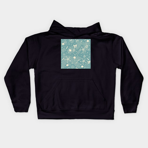 Winter Pattern Kids Hoodie by Kristina Stellar Scandinavian Land